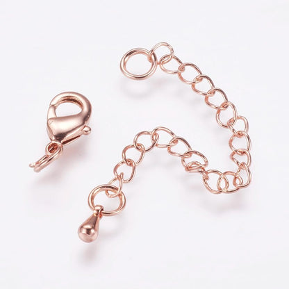 Chain Extenders - Gold Chain - Silver Chain - Rose Gold Chain - Necklace Extender - Bracelet Extender - 5pc - Choose Your Color