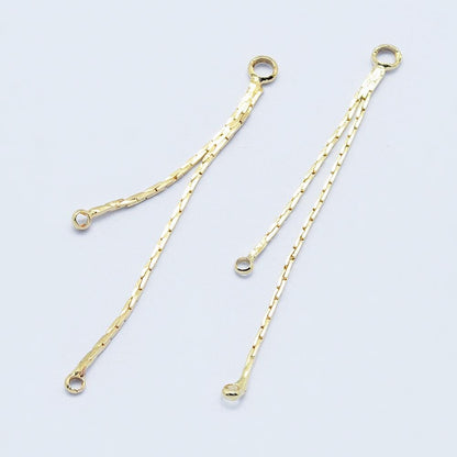 Chandalier Components - Gold Chain - Earring Components - Chandelier Connectors - Earring making supplies - 6pcs - (1387)