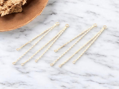 Chandalier Components - Gold Chain - Earring Components - Chandelier Connectors - Earring making supplies - 6pcs - (1955)