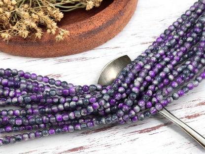 4mm Beads - Czech Glass Beads - Round Beads - Druk Beads - 50pcs - (3856)