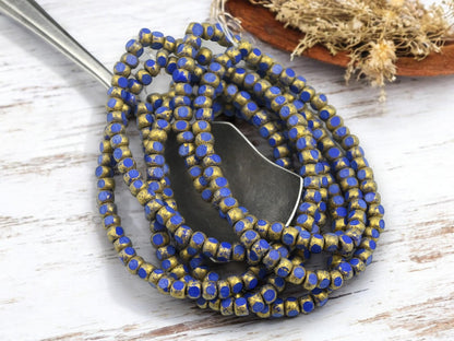 Czech Glass Beads - Trica Beads - Seed Beads - Picasso Beads - Size 6 Beads - 50pcs - (723)