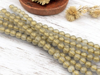 Picasso Beads - Czech Glass Beads - Round Beads - Druk Beads - 8mm Beads - 20pcs - (1150)