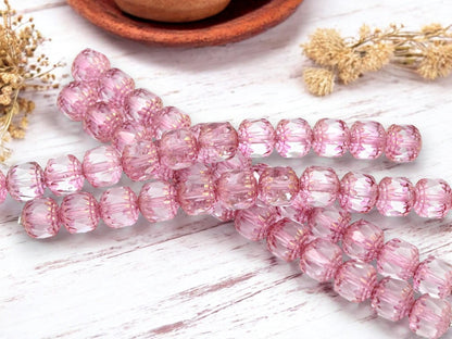 Czech Glass Beads - Cathedral Beads - Fire Polish Beads - Picasso Beads - 12pcs - 10mm - (B127)