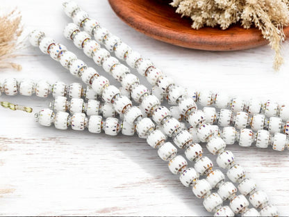 Czech Glass Beads - Cathedral Beads - Fire Polish Beads - Picasso Beads - 20pcs - 6mm - (6050)