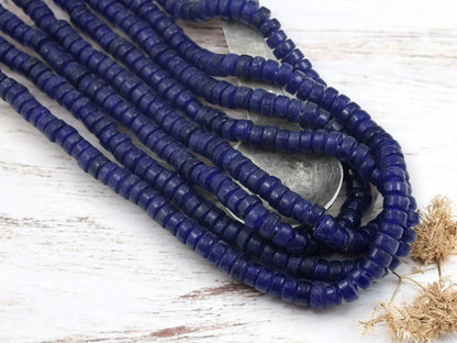 Heishi Beads - Eco-Friendly Beads - Indonesian Beads - Recycled Glass Beads - 8x4mm - 20" Strand - (407)