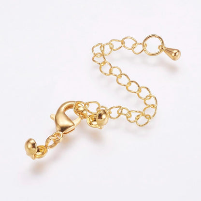 Lobster Clasps - Chain Extenders - Gold Chain - Chain Extender Gold - 5pc - (3509)