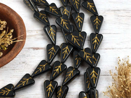 Heart Beads - Czech Glass Beads - Valentines Beads - Heart Charm - 17x11mm - 8pcs - (1412)