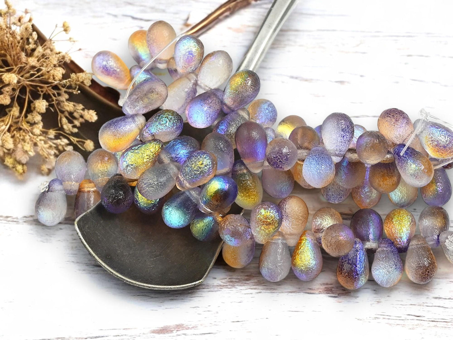 Czech Glass Beads - Tear Drop Beads - Top Hole Tear Drop - 6x9mm - 25pcs - (4490)