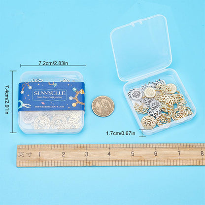 Metal Charms - Mixed Charms - Yoga Charms - Floral Charms - 24pcs - (4230)