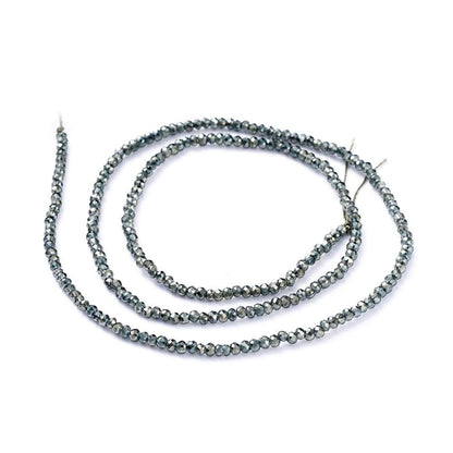 Rondelle Beads - Spacer Beads - Chinese Glass Beads - Electroplated Beads - Micro Spacers - 2mm - 14" Strand - (384)