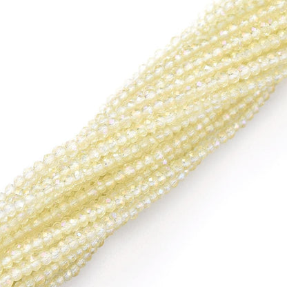 Rondelle Beads - Spacer Beads - Chinese Glass Beads - Electroplated Beads - Micro Spacers - 2mm - 14" Strand - (2492)