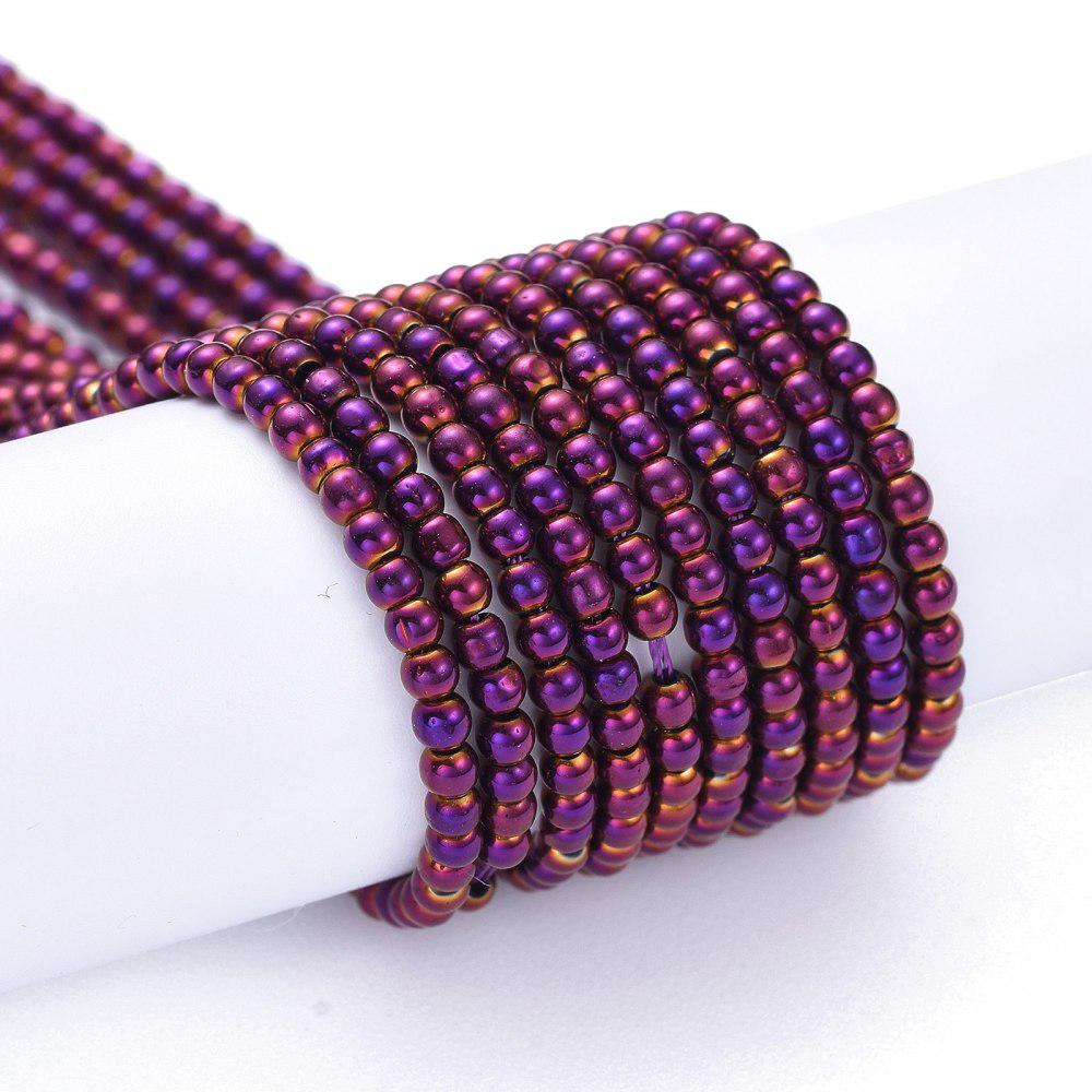 2mm Beads - Spacer Beads - Chinese Glass Beads - Electroplated Beads - Micro Spacers - 14" Strand - (4305)