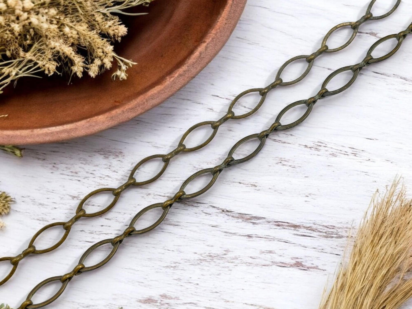 Brass Chain - Bronze Chain - Link Chain - Sold by the foot - 12x6mm - (CH-BR03)