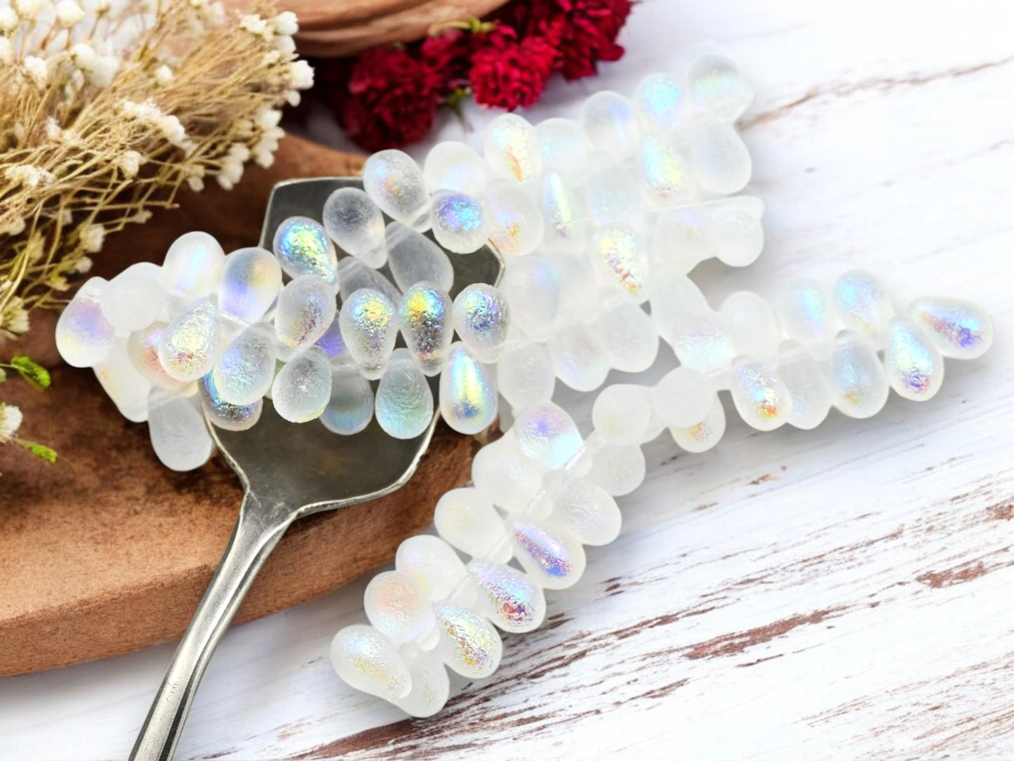 Czech Glass Beads - Teardrop Beads - Top Hole Tear Drop - 6x9mm - 25pcs - (4953)