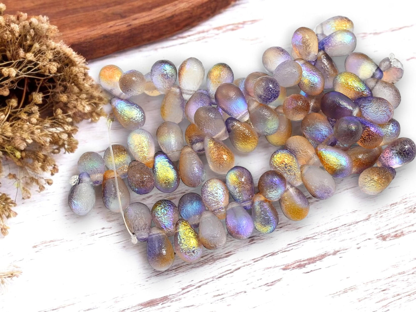 Czech Glass Beads - Tear Drop Beads - Top Hole Tear Drop - 6x9mm - 25pcs - (4490)
