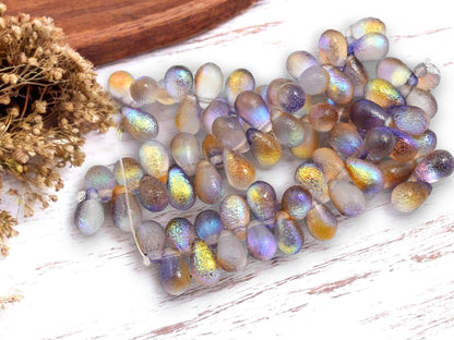 Czech Glass Beads - Tear Drop Beads - Top Hole Tear Drop - 6x9mm - 25pcs - (4490)