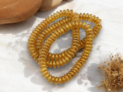 Rondelle Spacer - Czech Glass Beads - Rondelle Beads - Glass Spacer Bead - 6x2mm - 50pcs - (111)