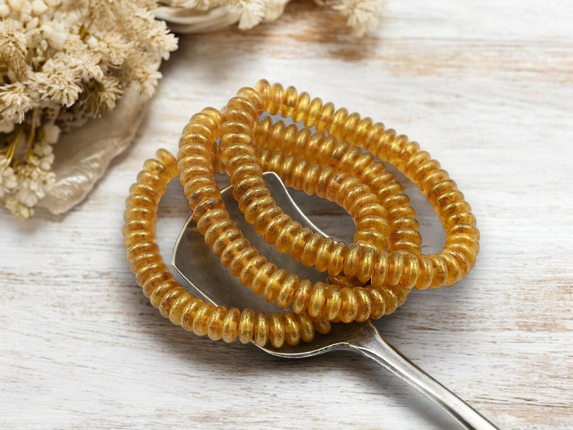 Rondelle Spacer - Czech Glass Beads - Rondelle Beads - Glass Spacer Bead - 6x2mm - 50pcs - (111)