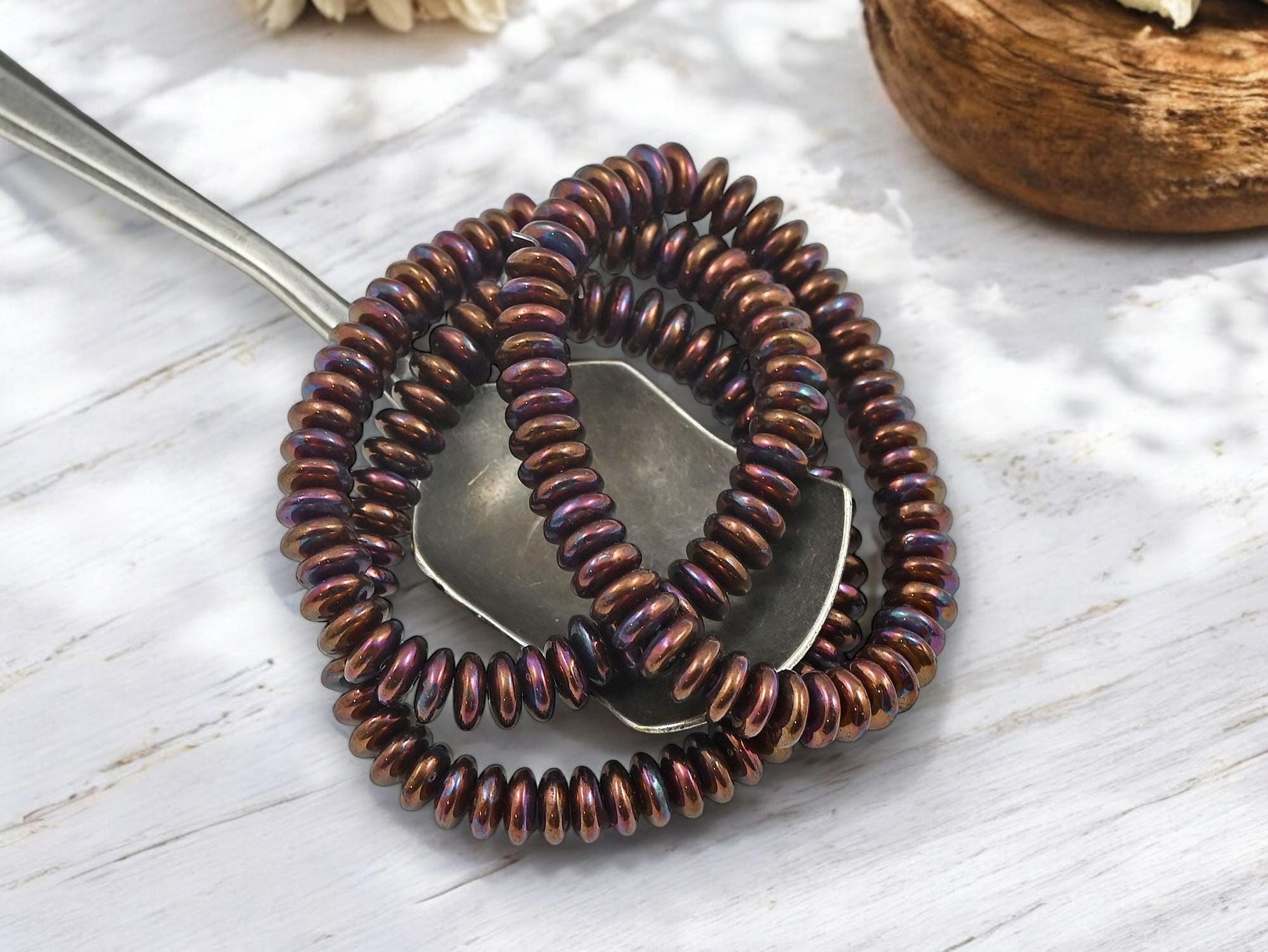 Picasso Beads - Disc Spacer - Czech Glass Beads - Rondelle Spacer - Rondelle Beads - 6x2mm - 50pcs - (5458)