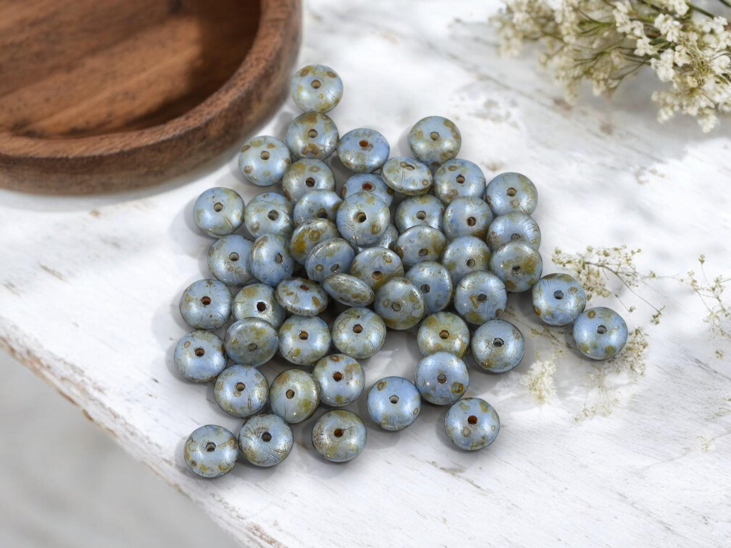 Picasso Beads - Disc Spacer - Czech Glass Beads - Rondelle Spacer - Rondelle Beads - 6x2mm - 50pcs - (5050)