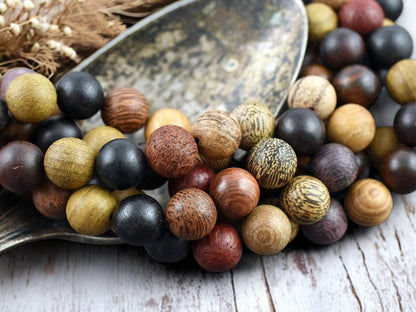 Mixed Natural Sandalwood Beads - Choose Your Size