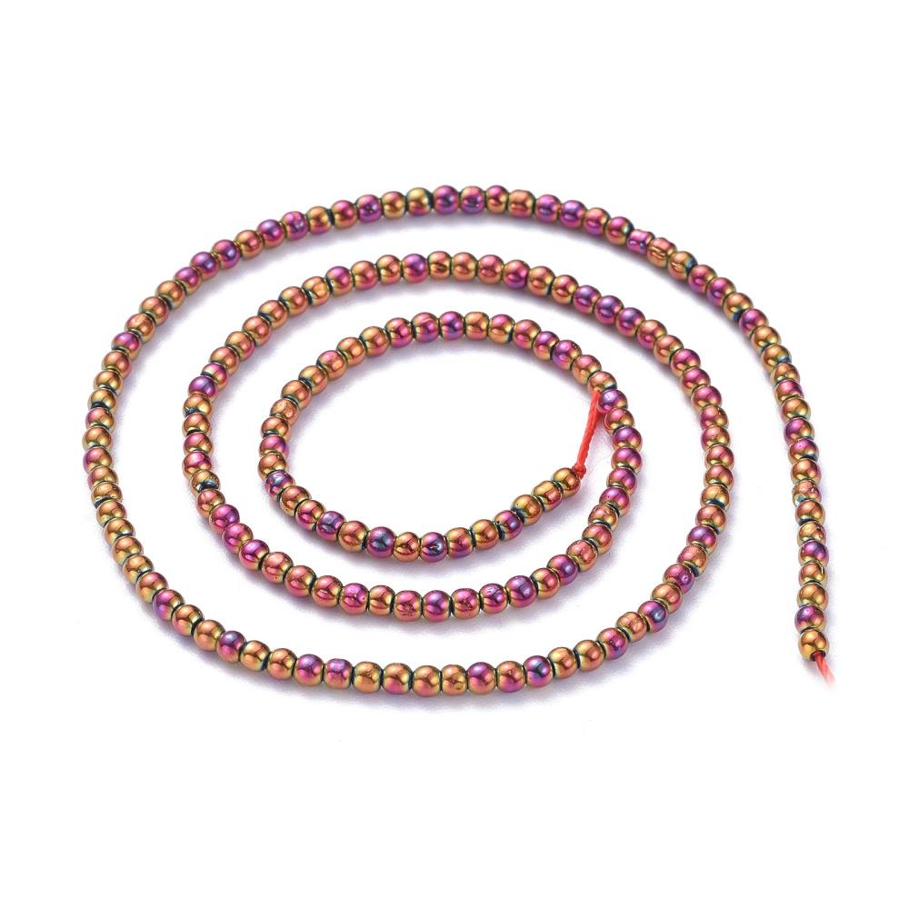 2mm Beads - Spacer Beads - Chinese Glass Beads - Electroplated Beads - Micro Spacers - 14" Strand - (2923)