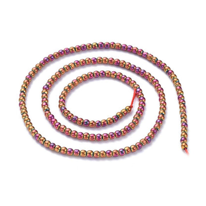 2mm Beads - Spacer Beads - Chinese Glass Beads - Electroplated Beads - Micro Spacers - 14" Strand - (2923)