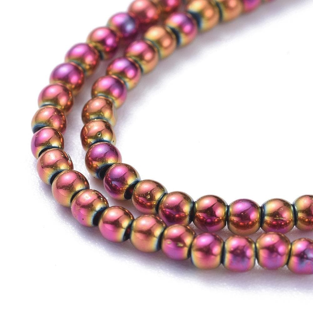 2mm Beads - Spacer Beads - Chinese Glass Beads - Electroplated Beads - Micro Spacers - 14" Strand - (2923)