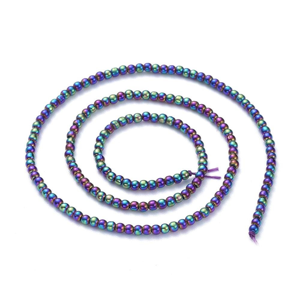 2mm Beads - Spacer Beads - Chinese Glass Beads - Electroplated Beads - Micro Spacers - 14" Strand (571)