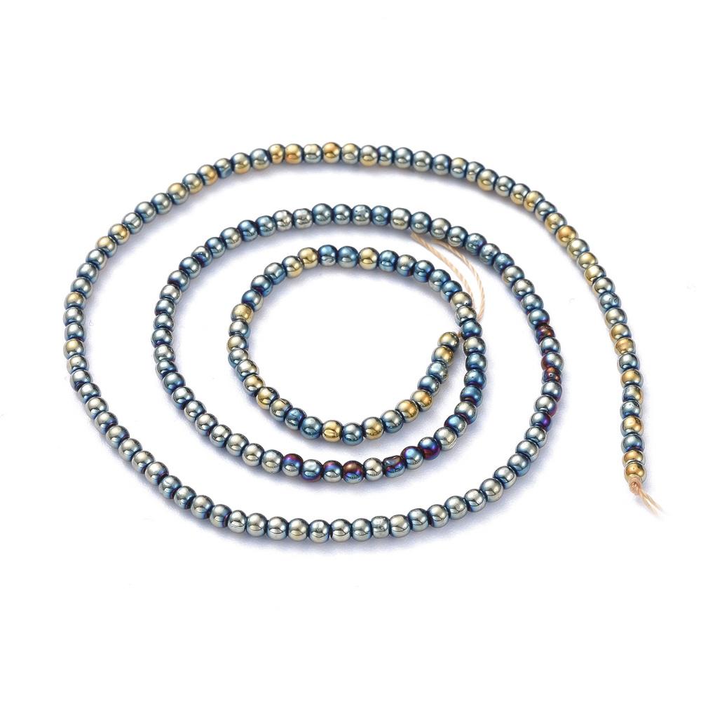 2mm Beads - Spacer Beads - Chinese Glass Beads - Electroplated Beads - Micro Spacers - 14" Strand (2202)