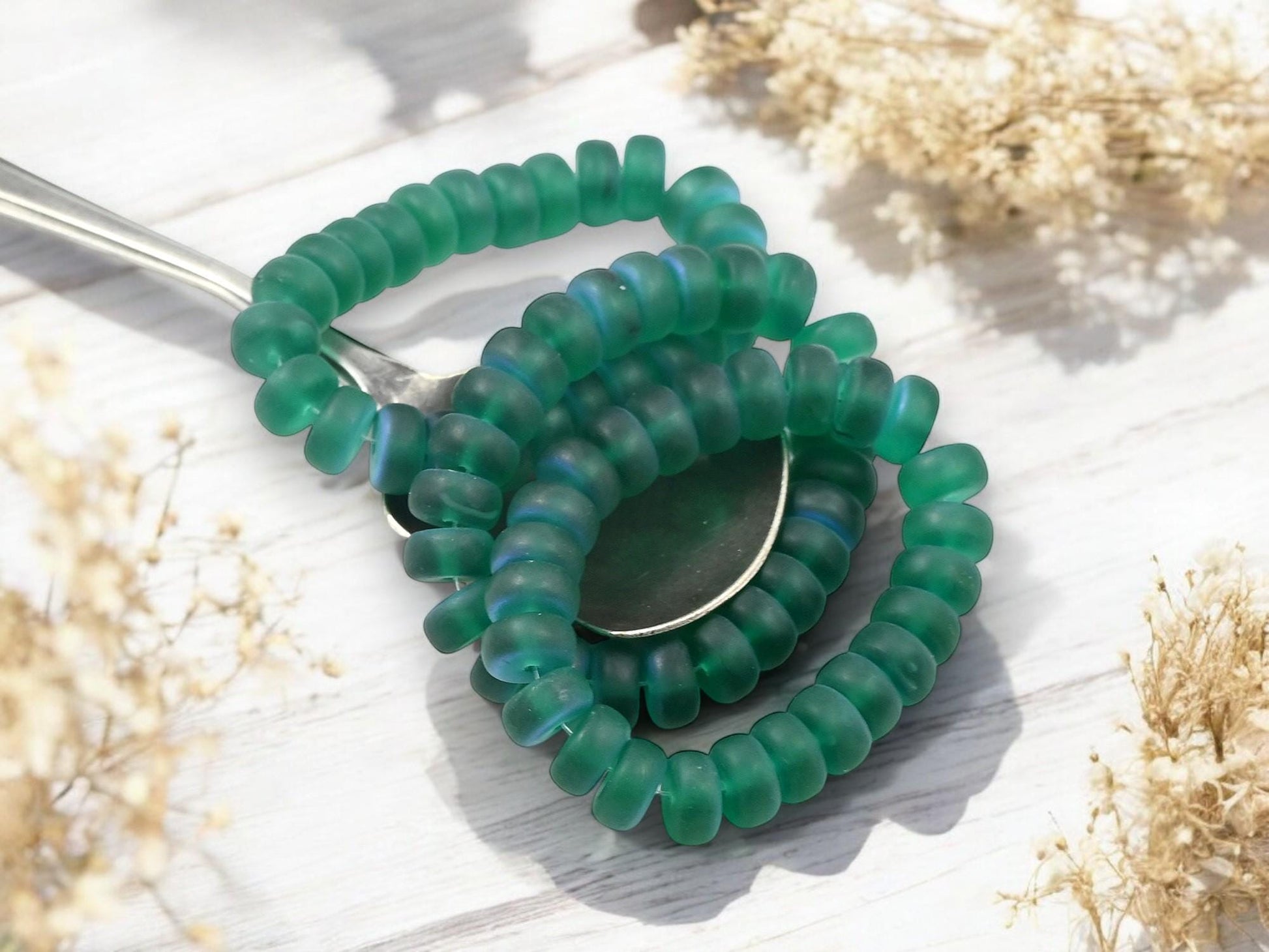 Heishi Beads - Rondelle Beads - Czech Glass Beads - Spacer Beads - Picasso Beads - 8x4mm - 25pcs - (3721)