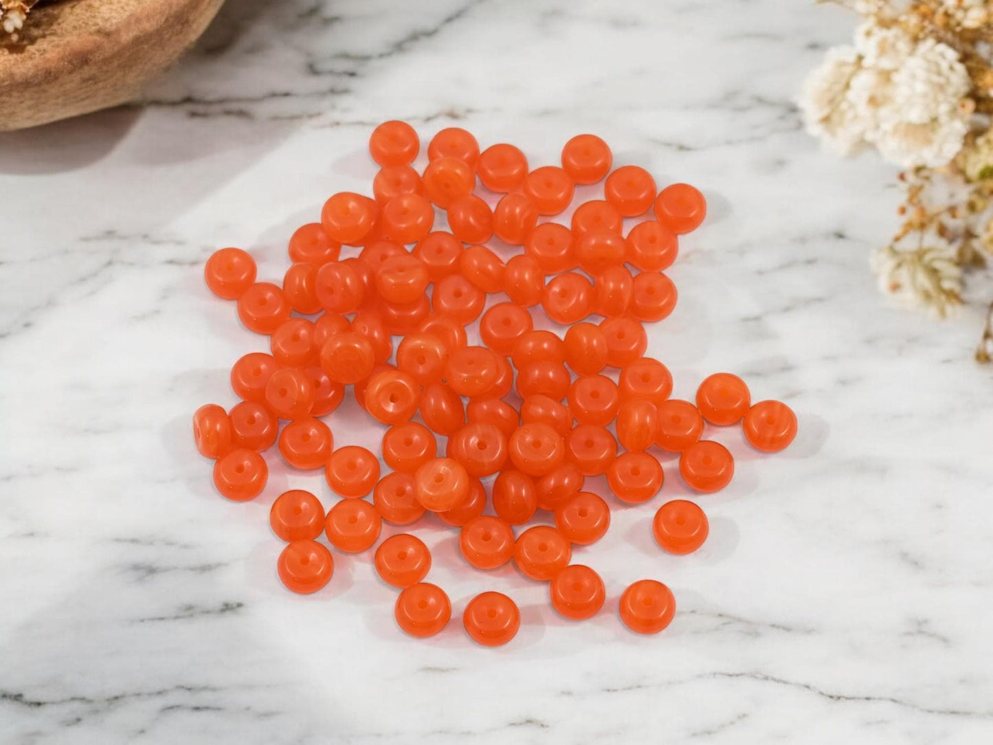 Czech Glass Beads - Rondelle Beads - Glass Spacer Bead - Rondelle Spacer - 6x3mm - 100pcs - (2162)