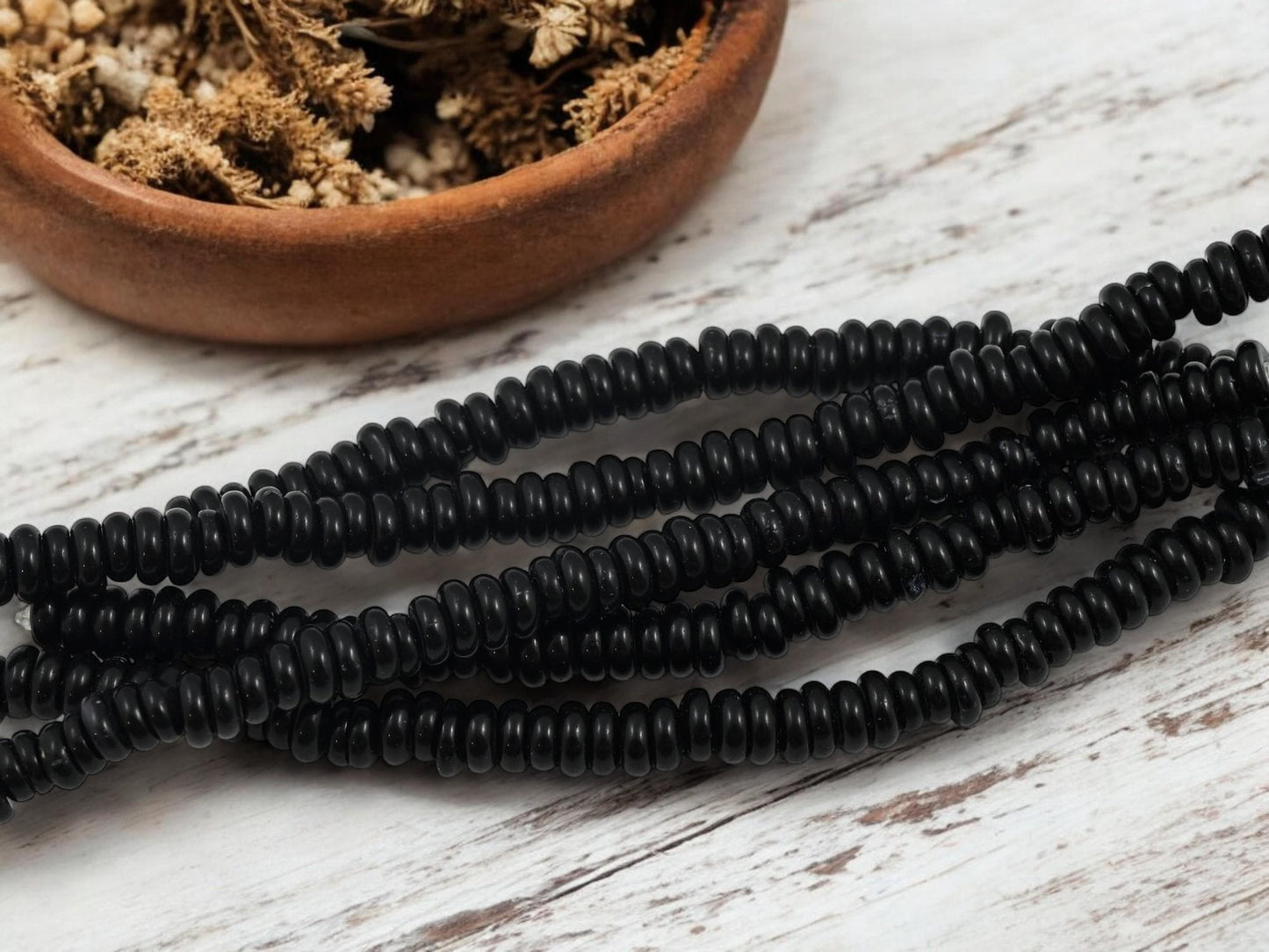 Czech Glass Beads - Rondelle Beads - Glass Spacer Bead - Rondelle Spacer - 4 - 6mm - 50pcs - (B250)