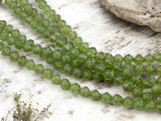 Picasso Beads - Czech Glass Beads - Baroque Round Beads - Old Stock Beads - 9mm - 24pcs - (3704)