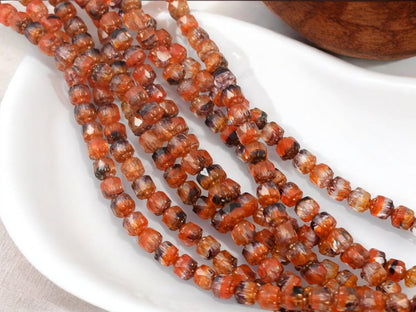 Czech Glass Beads - Picasso Beads - Cathedral Beads - 6mm Beads - Fire Polish Beads - 31pcs - 6mm - (B30)