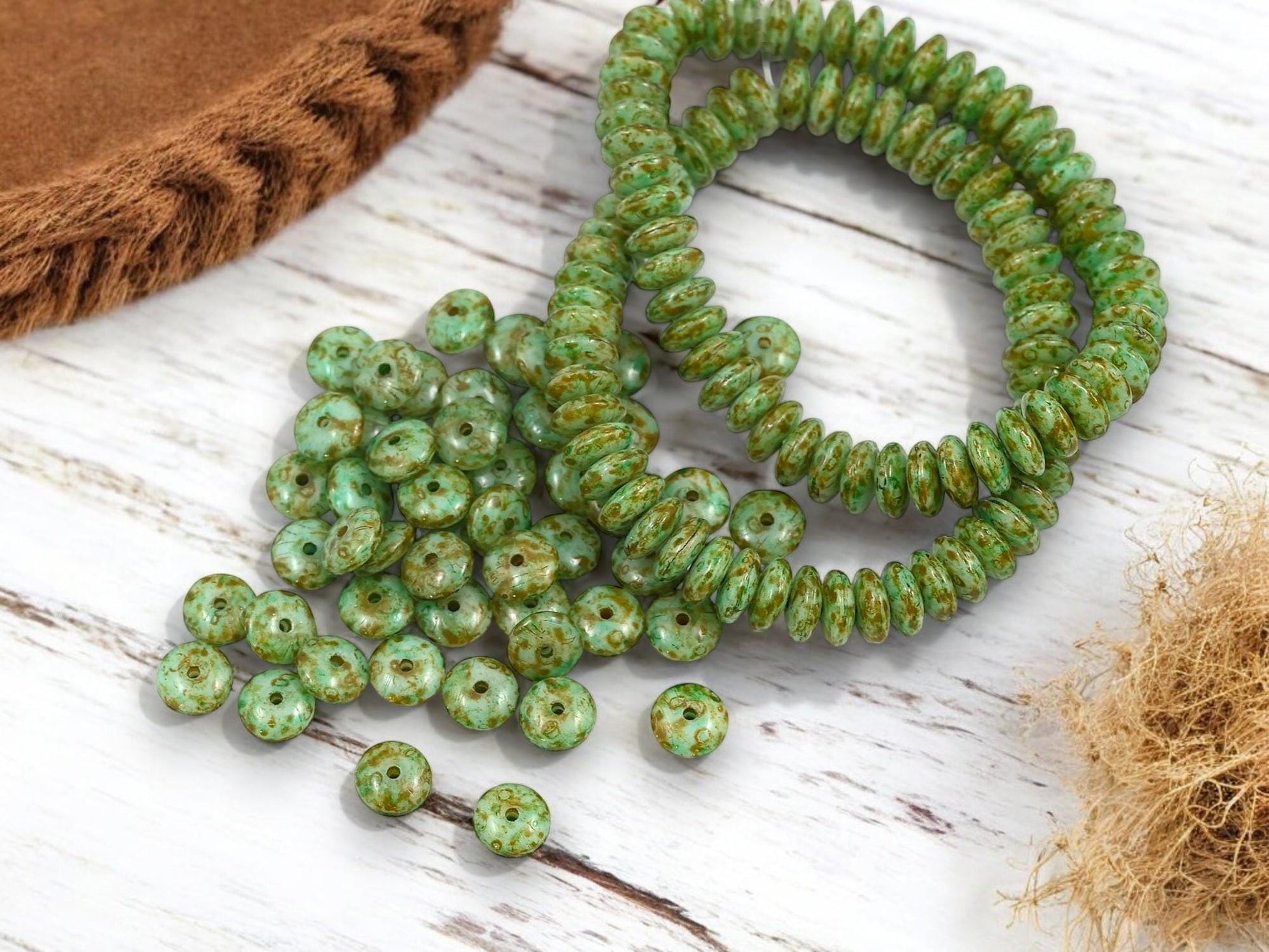 Picasso Beads - Disc Spacer - Czech Glass Beads - Rondelle Spacer - Rondelle Beads - 6x2mm - 50pcs - (1880)