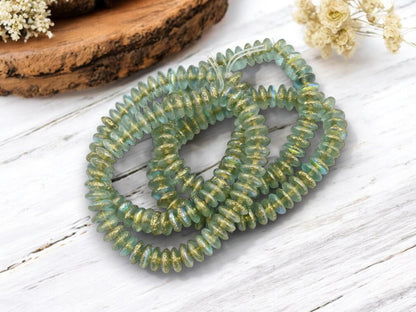 Disc Spacer Beads - Czech Glass Beads - Rondelle Spacer - Rondelle Beads - Glass Spacer Bead - 6x2mm - 50pcs - (2091)