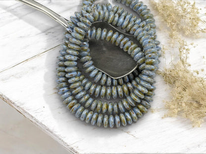 Picasso Beads - Disc Spacer - Czech Glass Beads - Rondelle Spacer - Rondelle Beads - 6x2mm - 50pcs - (5050)