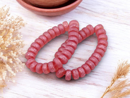 Czech Glass Beads - Heishi Beads - Spacer Beads - Picasso Beads - Rondelle Beads - 8x4mm - 25pcs - (5053)