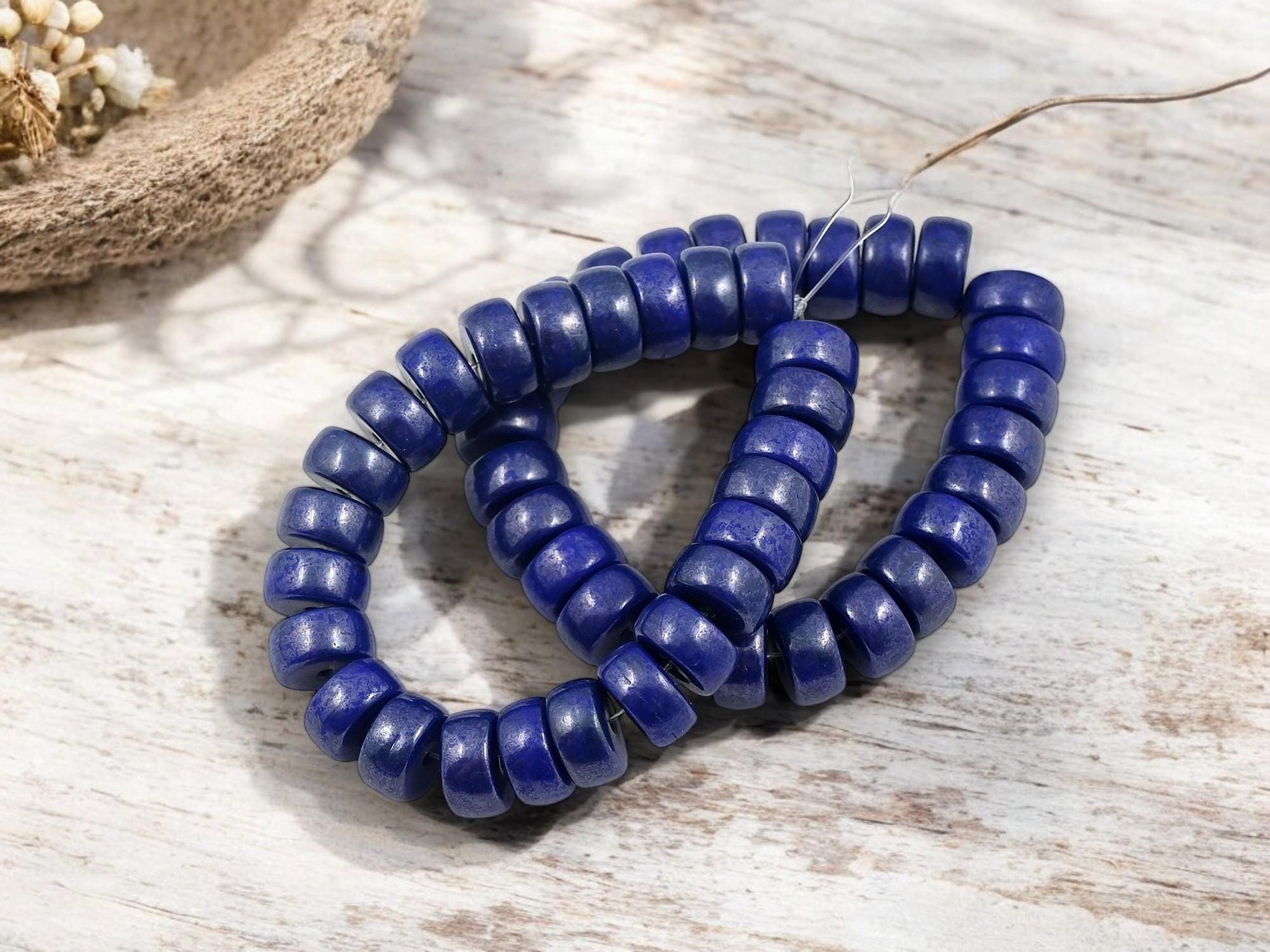 Czech Glass Beads - Heishi Beads - Spacer Beads - Picasso Beads - Rondelle Beads - 8x4mm - 25pcs - (5855)