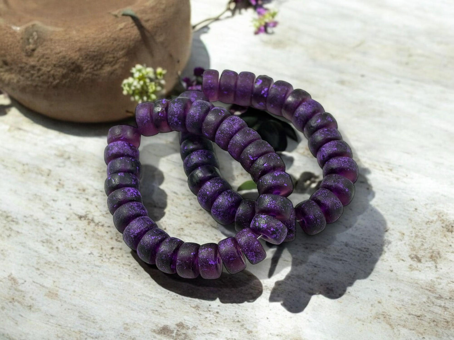 Czech Glass Beads - Heishi Beads - Spacer Beads - Picasso Beads - Rondelle Beads - 8x4mm - 25pcs - (3156)