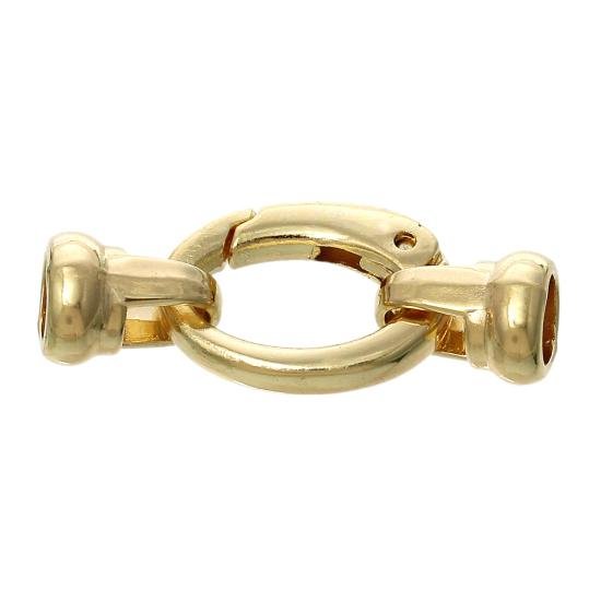 Metal Clasps - Spring Ring Clasp - Swing Gate Clasp - Cord Ends - Gold Clasps - Silver Clasps - 2pcs - 37x15mm