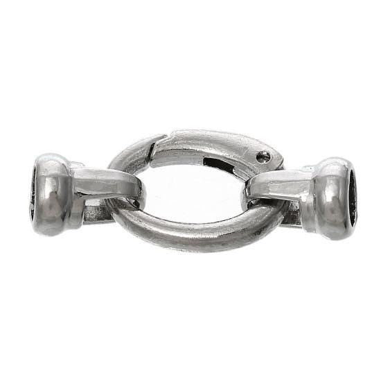 Metal Clasps - Spring Ring Clasp - Swing Gate Clasp - Cord Ends - Gold Clasps - Silver Clasps - 2pcs - 37x15mm