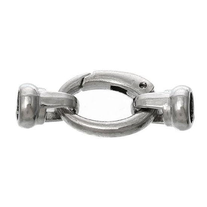 Metal Clasps - Spring Ring Clasp - Swing Gate Clasp - Cord Ends - Gold Clasps - Silver Clasps - 2pcs - 37x15mm