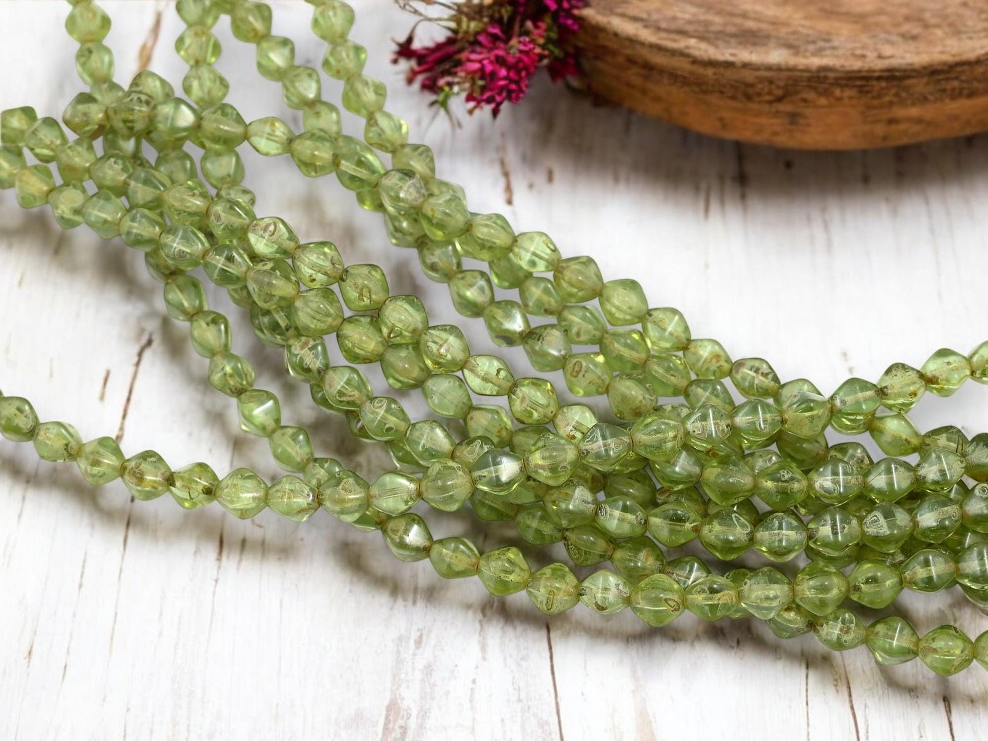 Picasso Beads - Czech Glass Beads - Bicone Beads - Spacer Beads - 7mm - 28pcs - (981)