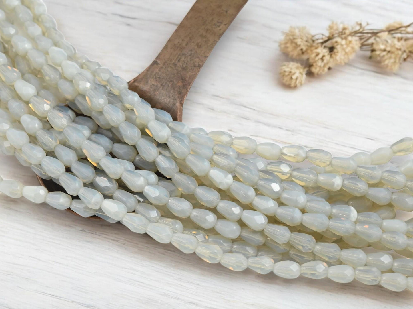 Czech Glass Beads - Teardrop Beads - Faceted Beads - Fire Polished Beads - 7x5mm - 30pcs - (B812)