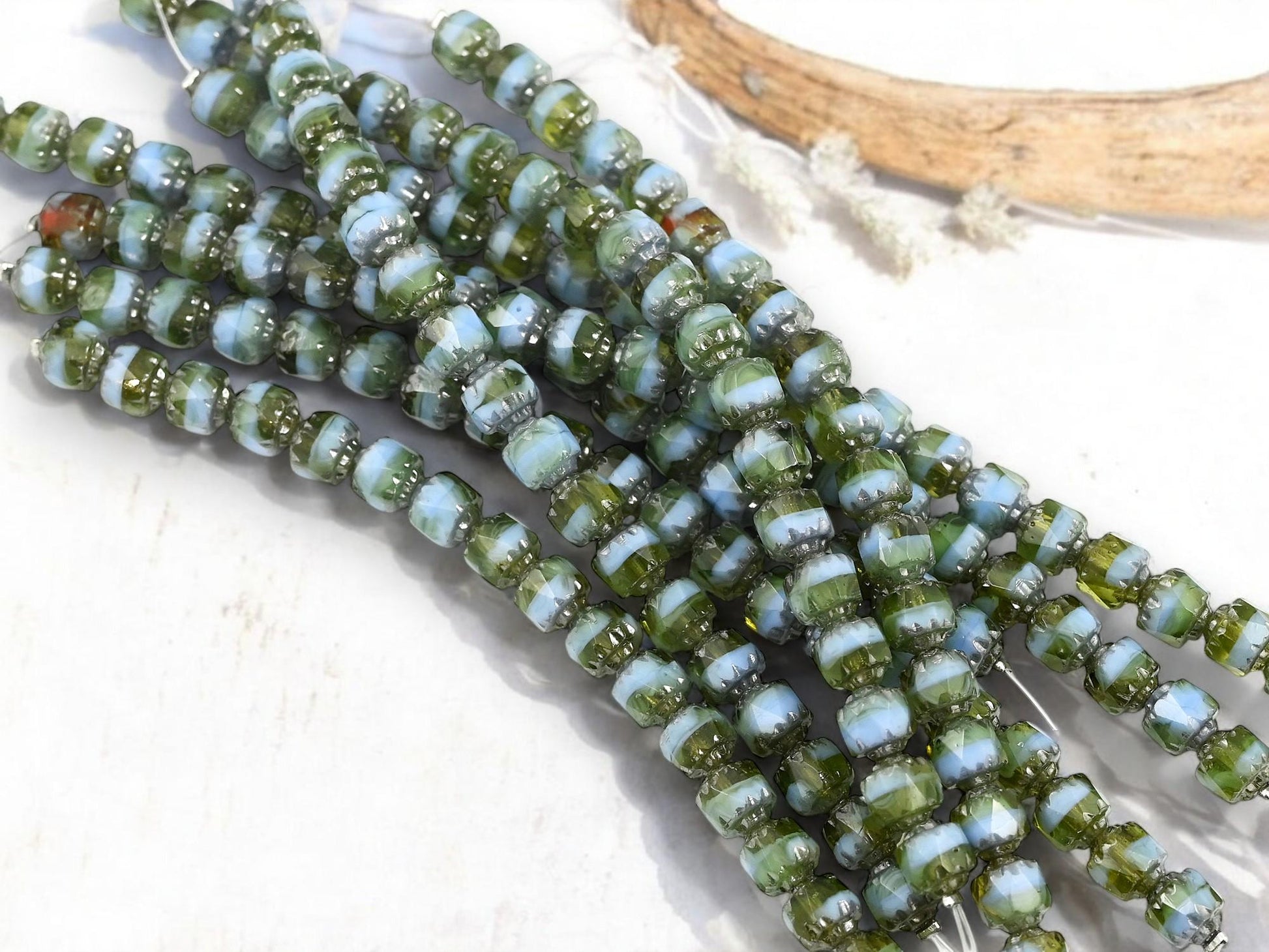 Czech Glass Beads - Cathedral Beads - Picasso Beads - Fire Polish Beads - 20pcs - 6mm - (1310)