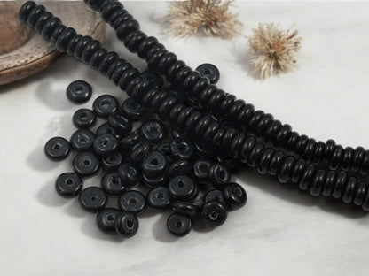 Czech Glass Beads - Rondelle Beads - Glass Spacer Bead - Rondelle Spacer - 4 - 6mm - 50pcs - (B250)