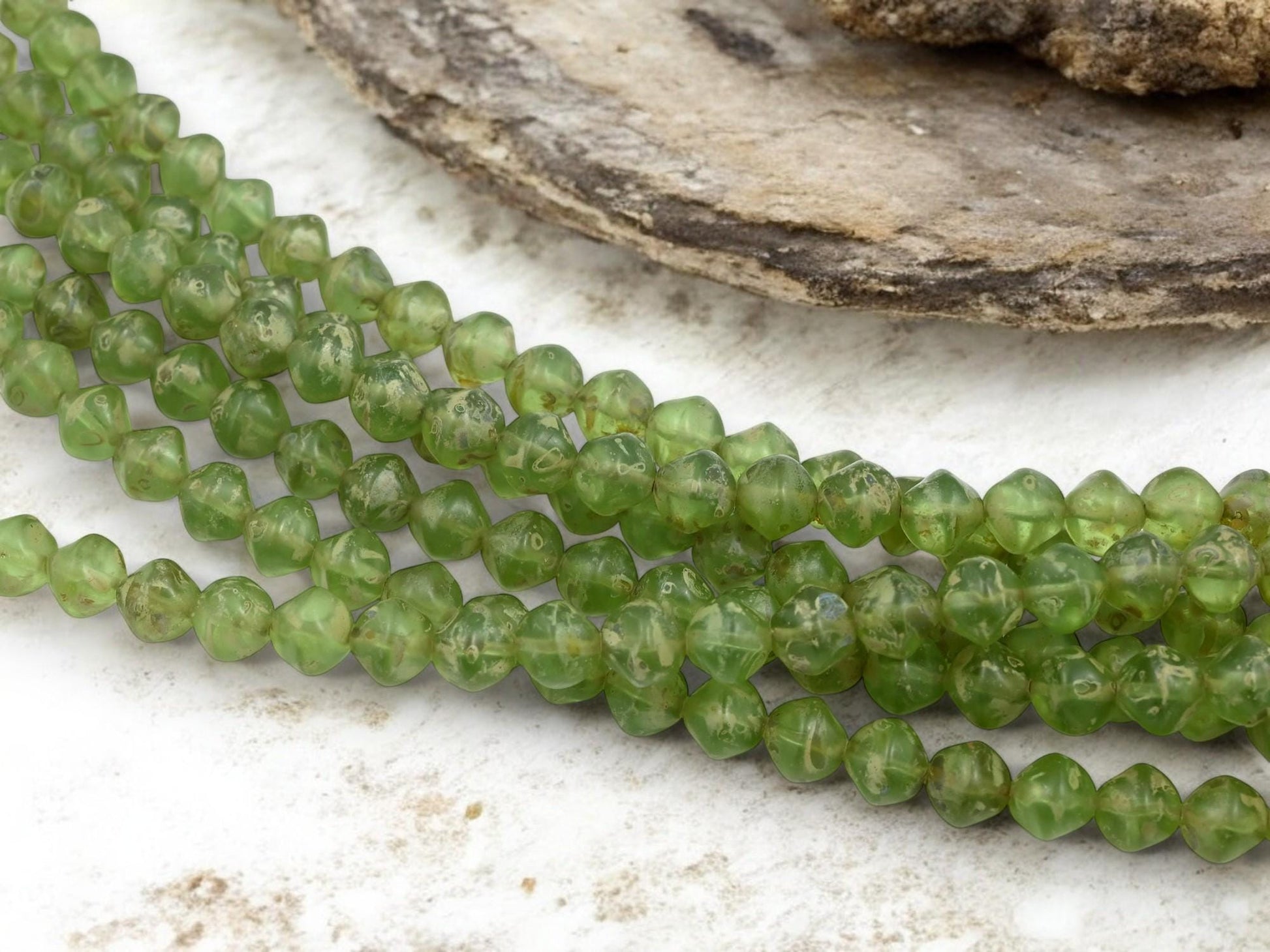 Picasso Beads - Czech Glass Beads - Baroque Round Beads - Old Stock Beads - 9mm - 24pcs - (3704)