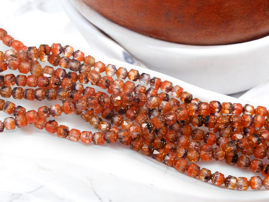 Czech Glass Beads - Picasso Beads - Cathedral Beads - 6mm Beads - Fire Polish Beads - 31pcs - 6mm - (B30)